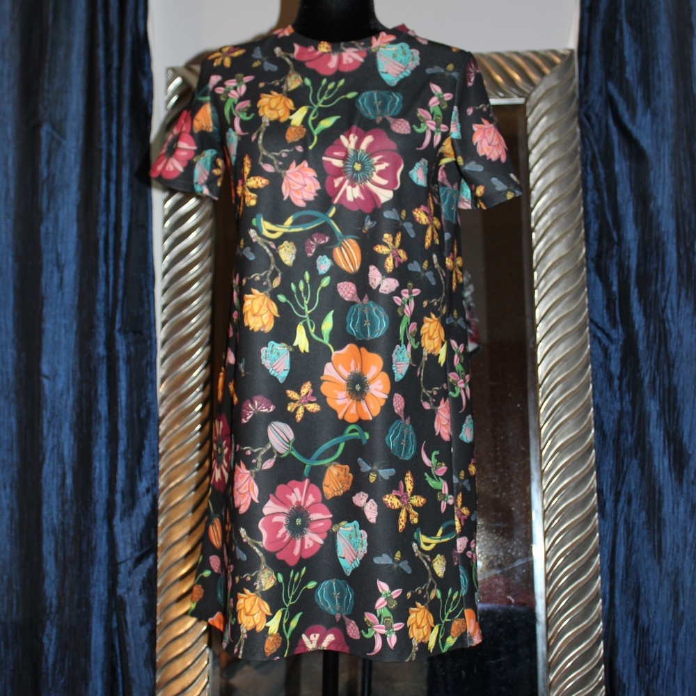 Zara, Floral T-Shirt Dress